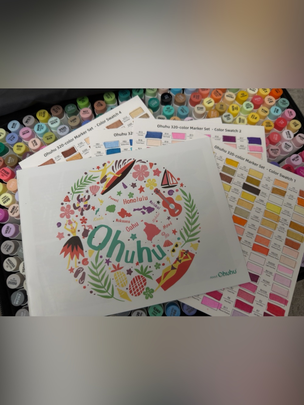 NWOT Ohuhu 320-color Double Tipped Alcohol Marker Set